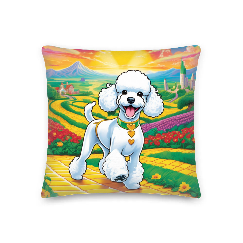 PugMug Custom White Poodle Premium Pillow