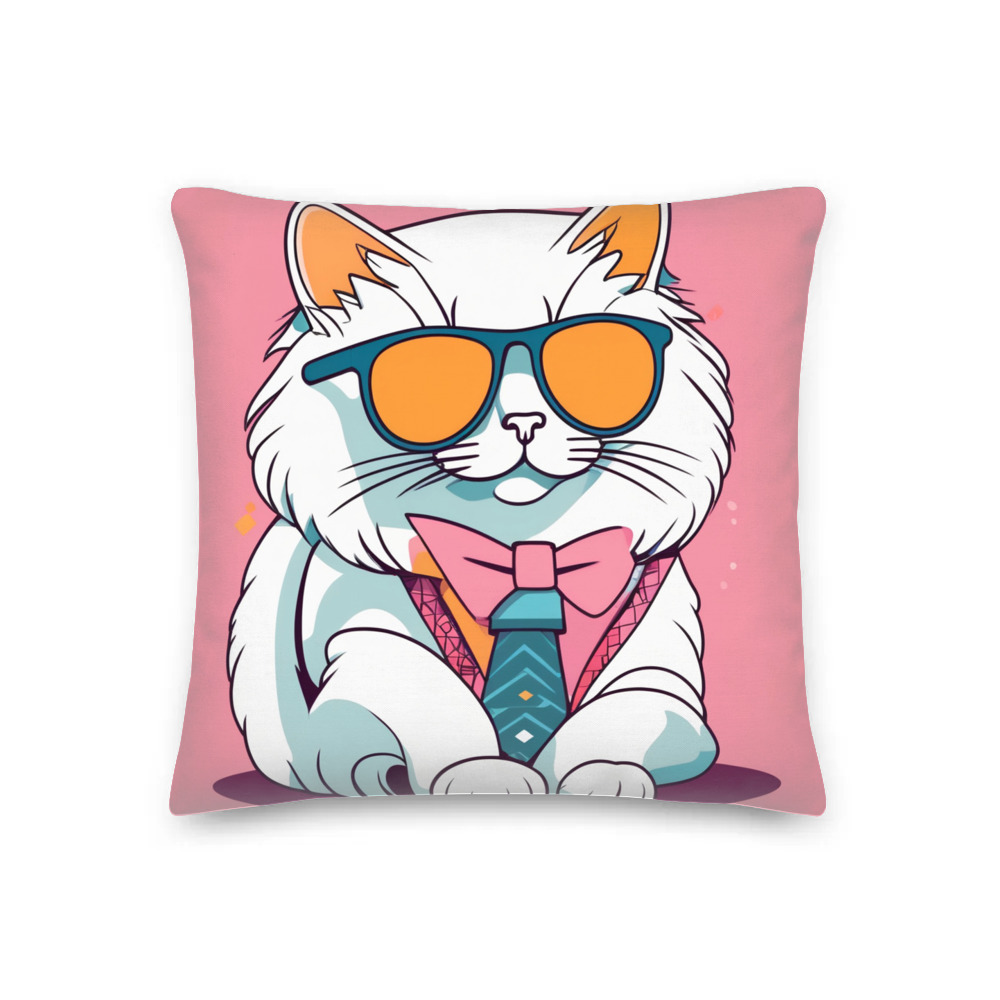 PugMug Custom White Ragdoll Cat Premium Pillow