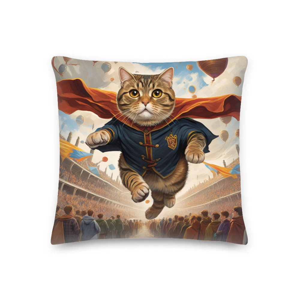 PugMug Custom Tabby Scottish Fold Cat Premium Pillow
