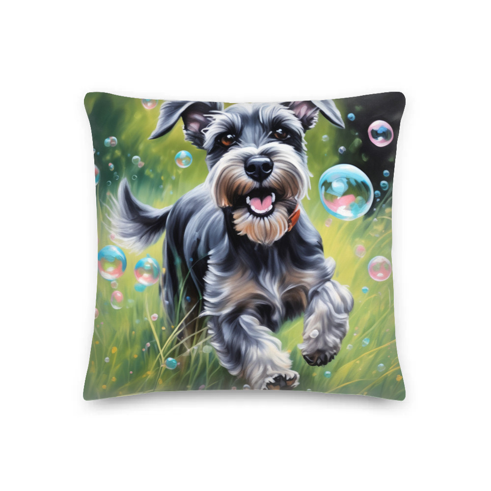 PugMug Custom Miniature Schnauzer Premium Pillow