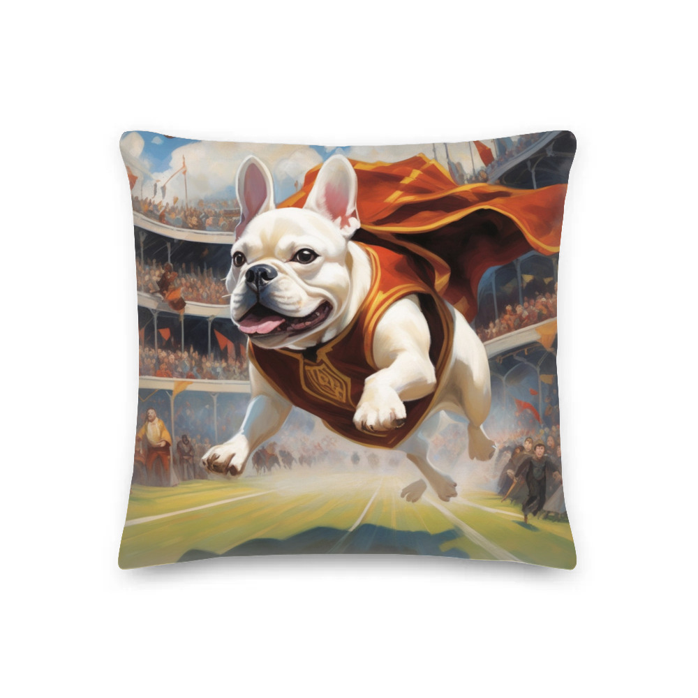 PugMug Custom White French Bulldog Premium Pillow
