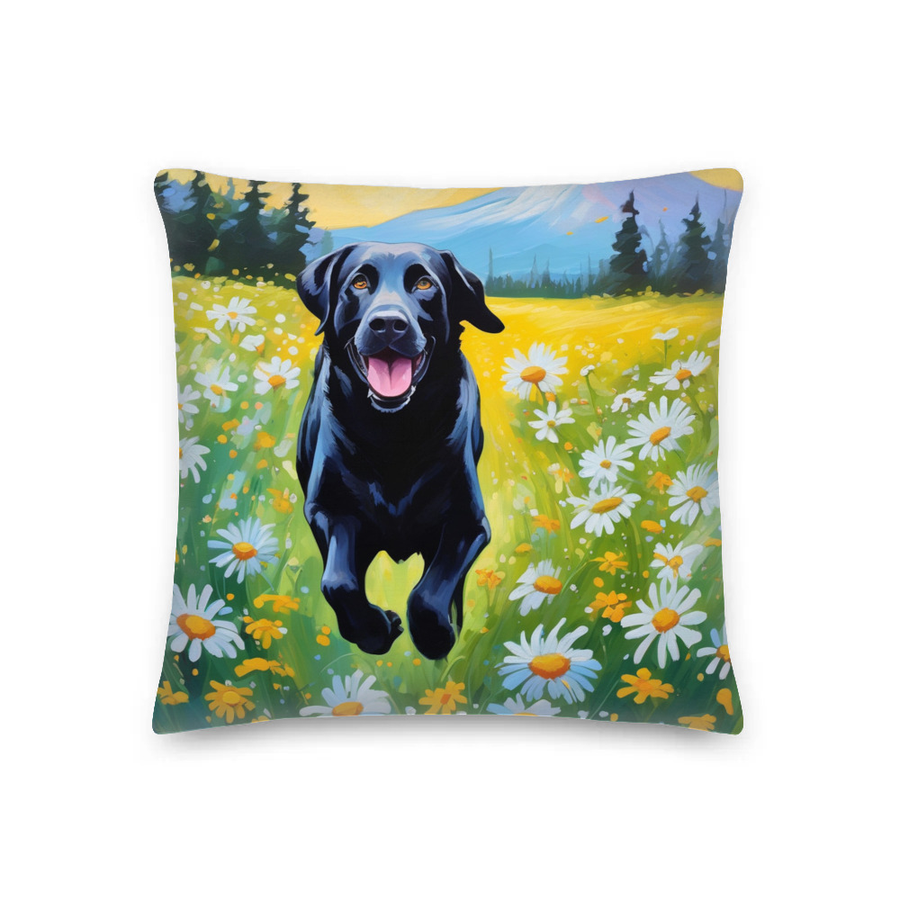 PugMug Custom Black Labrador Retriever Premium Pillow