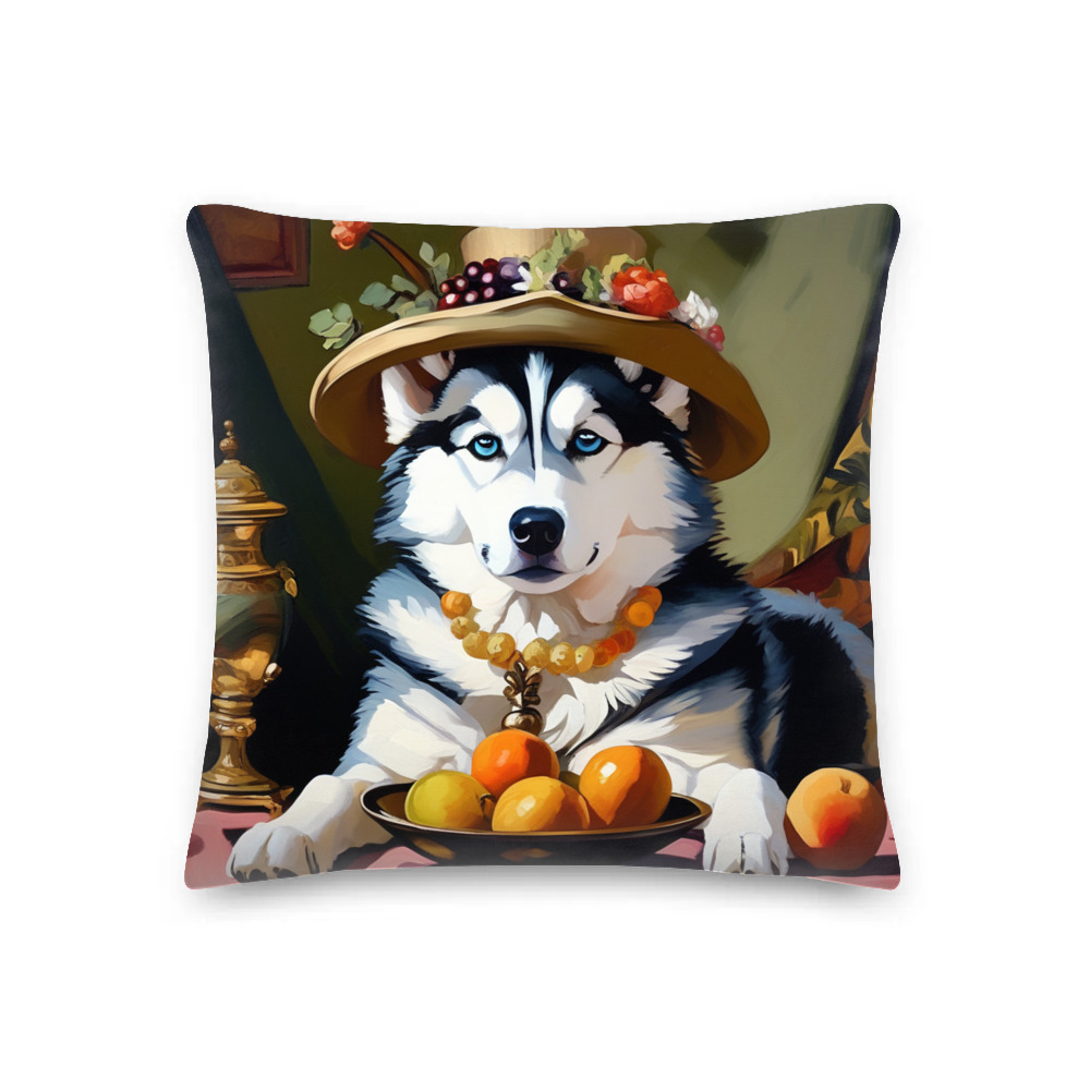 PugMug Custom Siberian Husky Premium Pillow