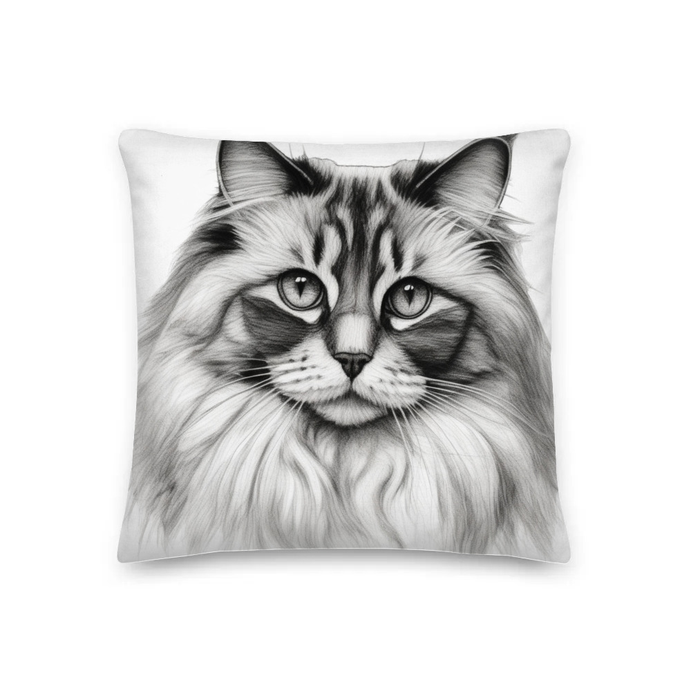 PugMug Custom Tabby Ragdoll Cat Premium Pillow