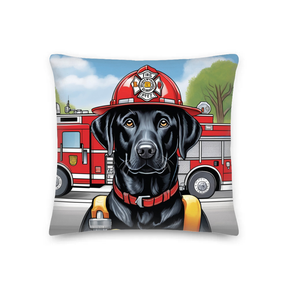 PugMug Custom Black Labrador Retriever Premium Pillow