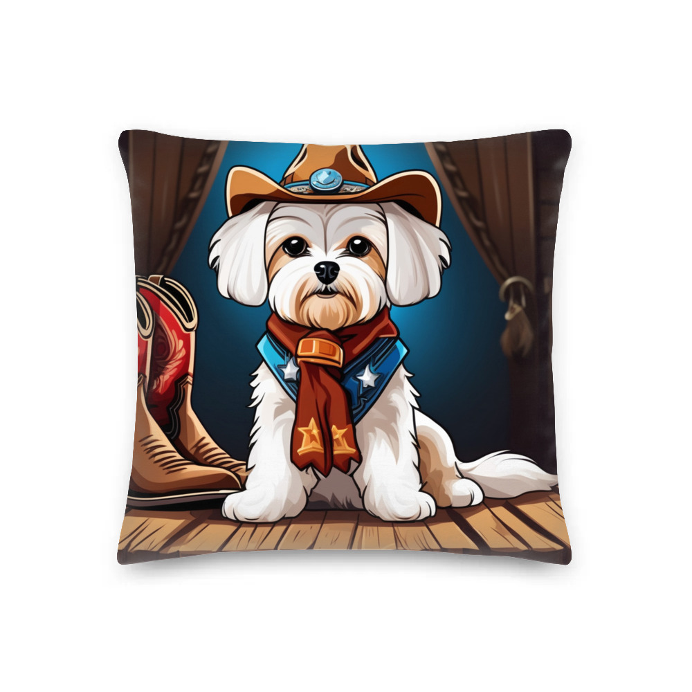 PugMug Custom Maltese Dog Premium Pillow