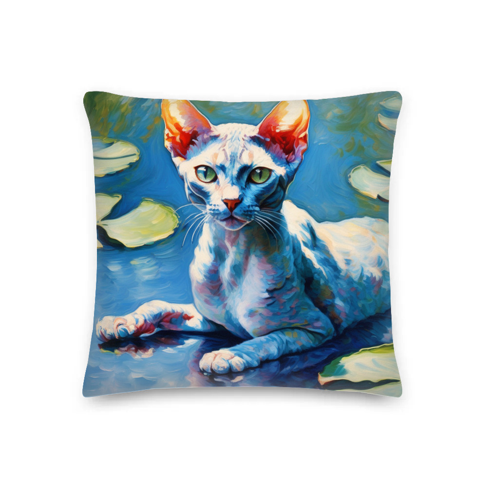 PugMug Custom Tabby Devon Rex Cat Premium Pillow