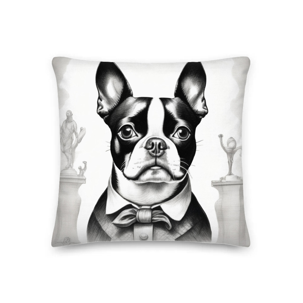 PugMug Custom Boston Terrier Premium Pillow