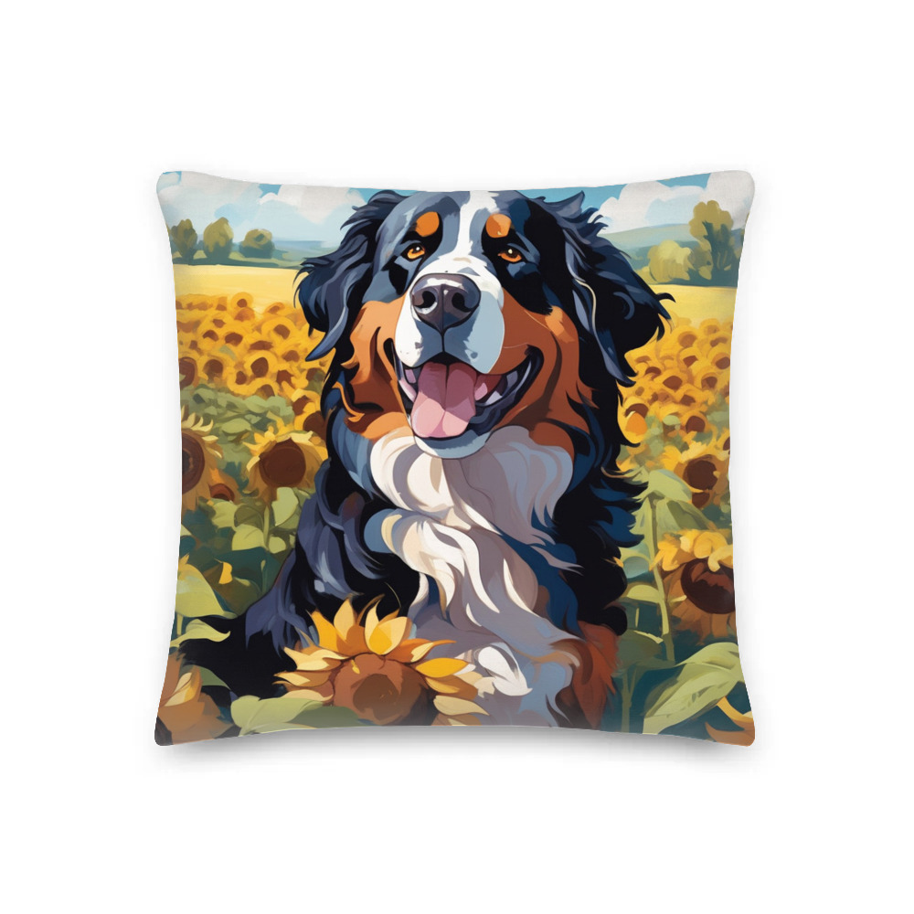 PugMug Custom Bernese Mountain Dog Premium Pillow