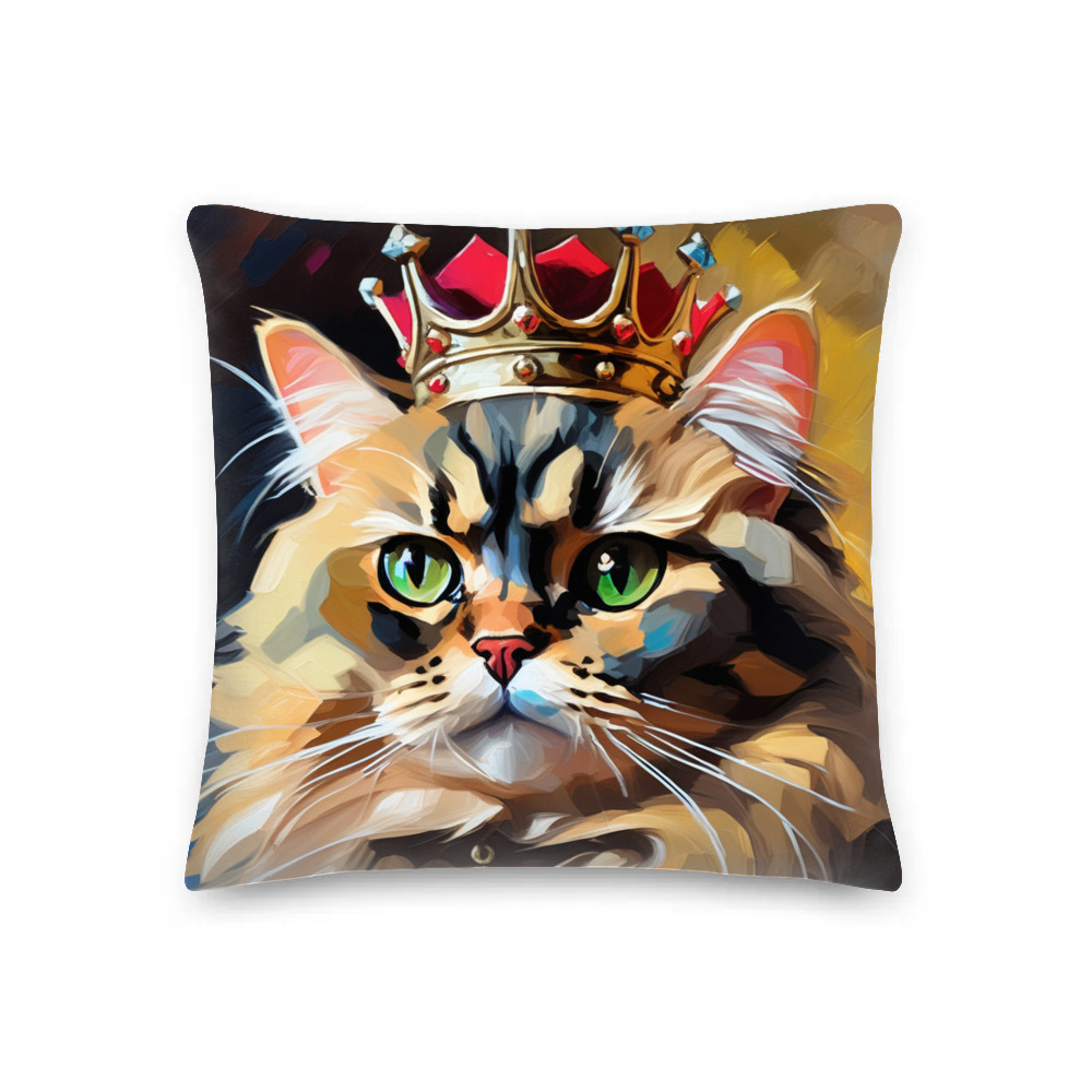 PugMug Custom Tabby Persian Cat Premium Pillow