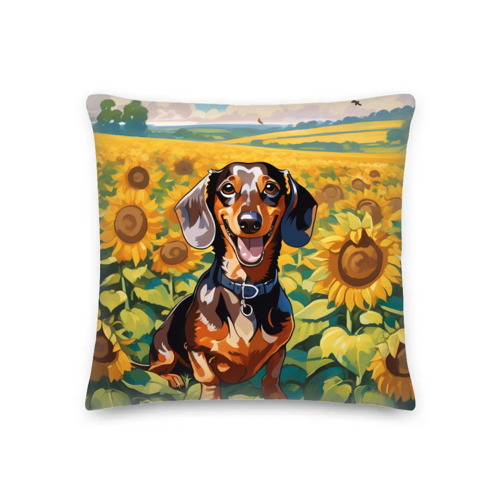 PugMug Custom Tan Dachshund Premium Pillow