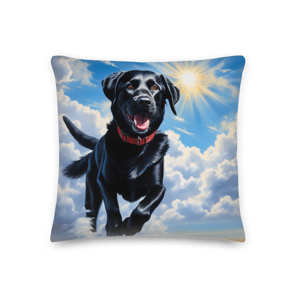 PugMug Custom Black Labrador Retriever Premium Pillow