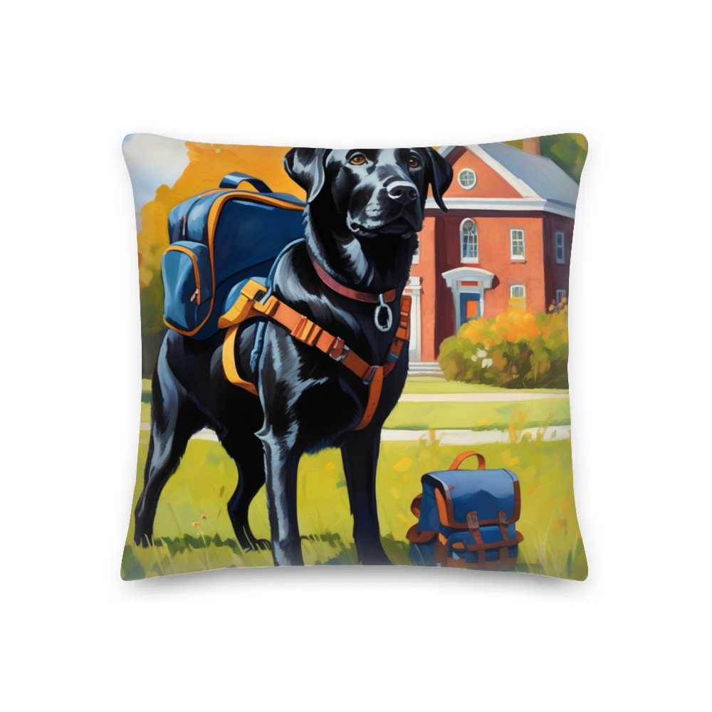 PugMug Custom Black Labrador Retriever Premium Pillow