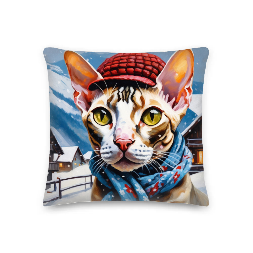 PugMug Custom Tabby Sphynx Cat Premium Pillow