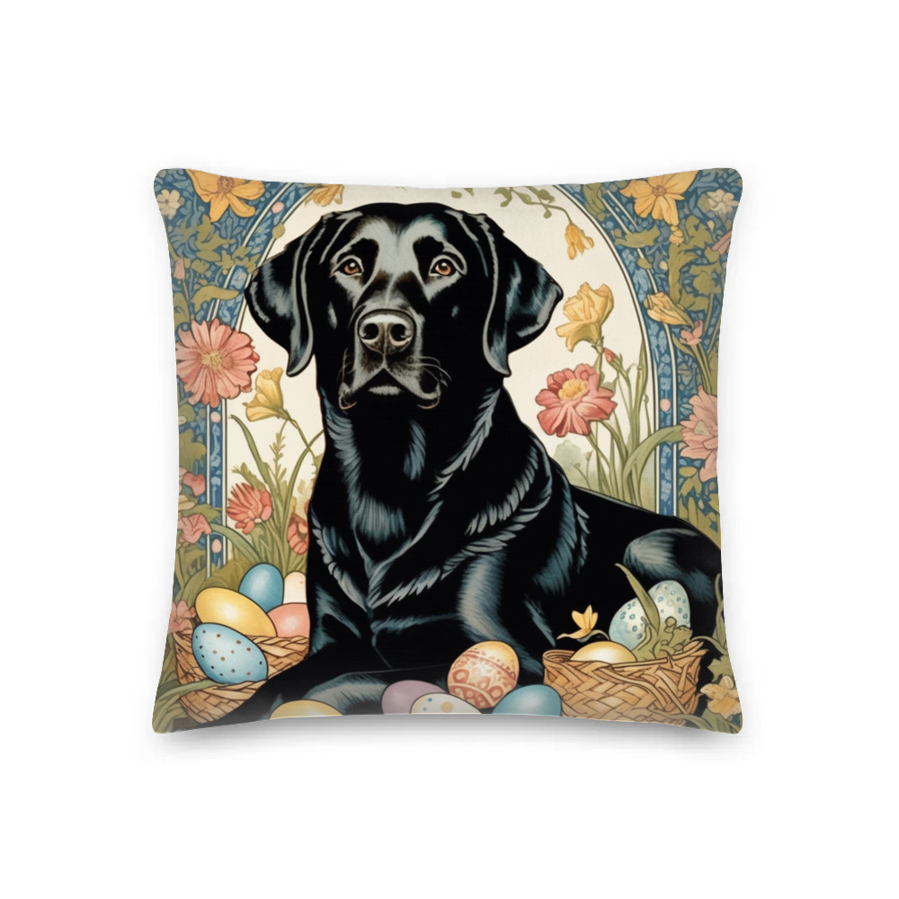 PugMug Custom Black Labrador Retriever Premium Pillow