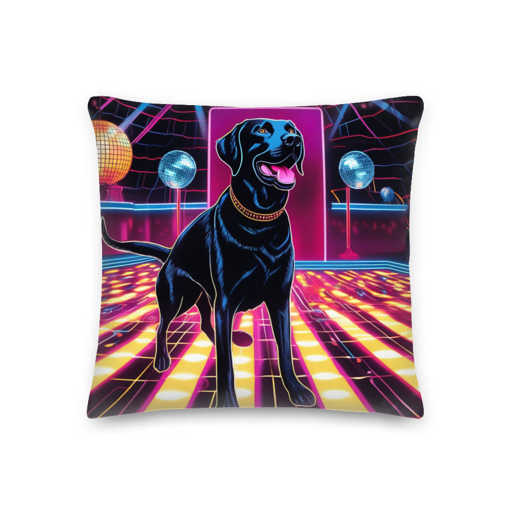 PugMug Custom Black Labrador Retriever Premium Pillow