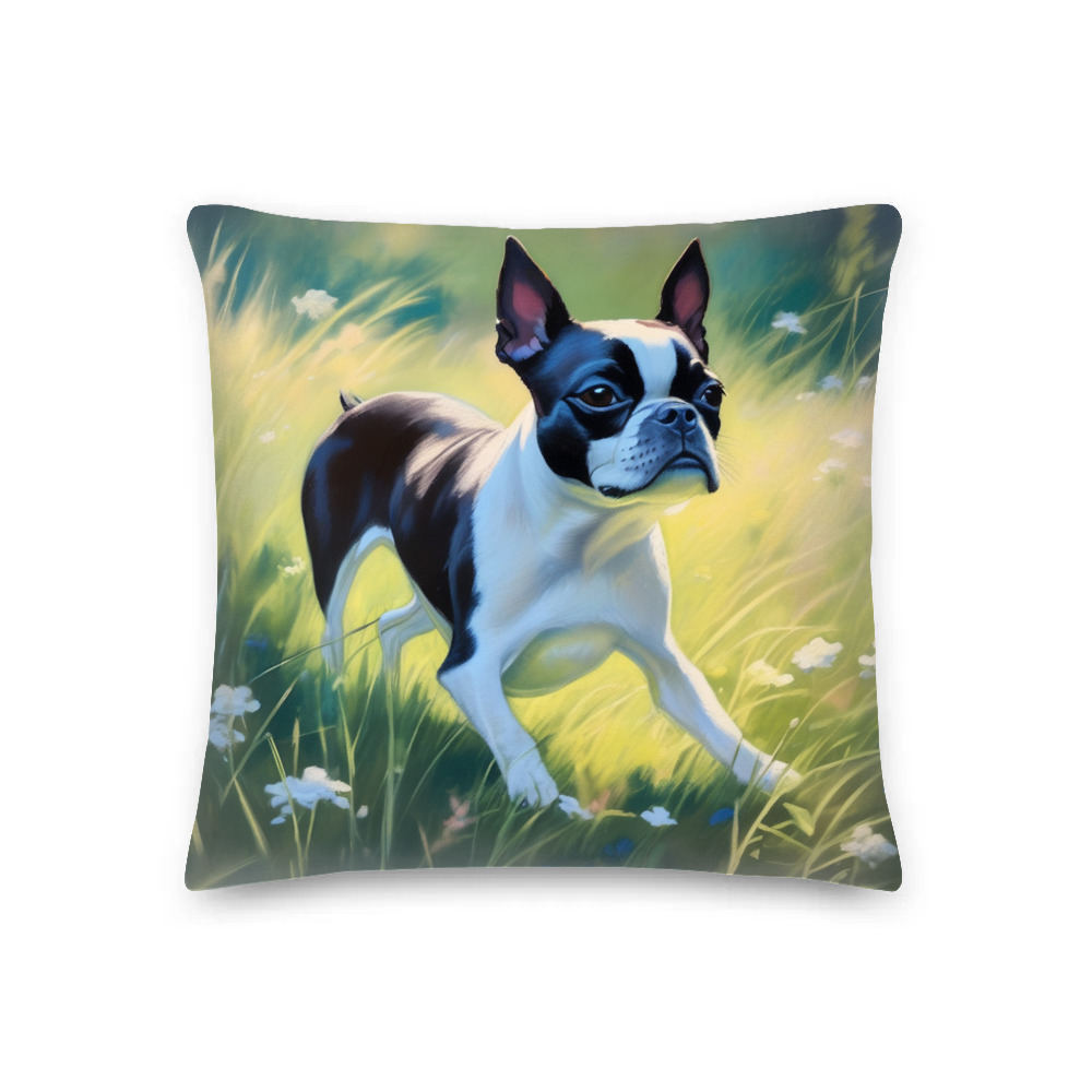 PugMug Custom Boston Terrier Premium Pillow
