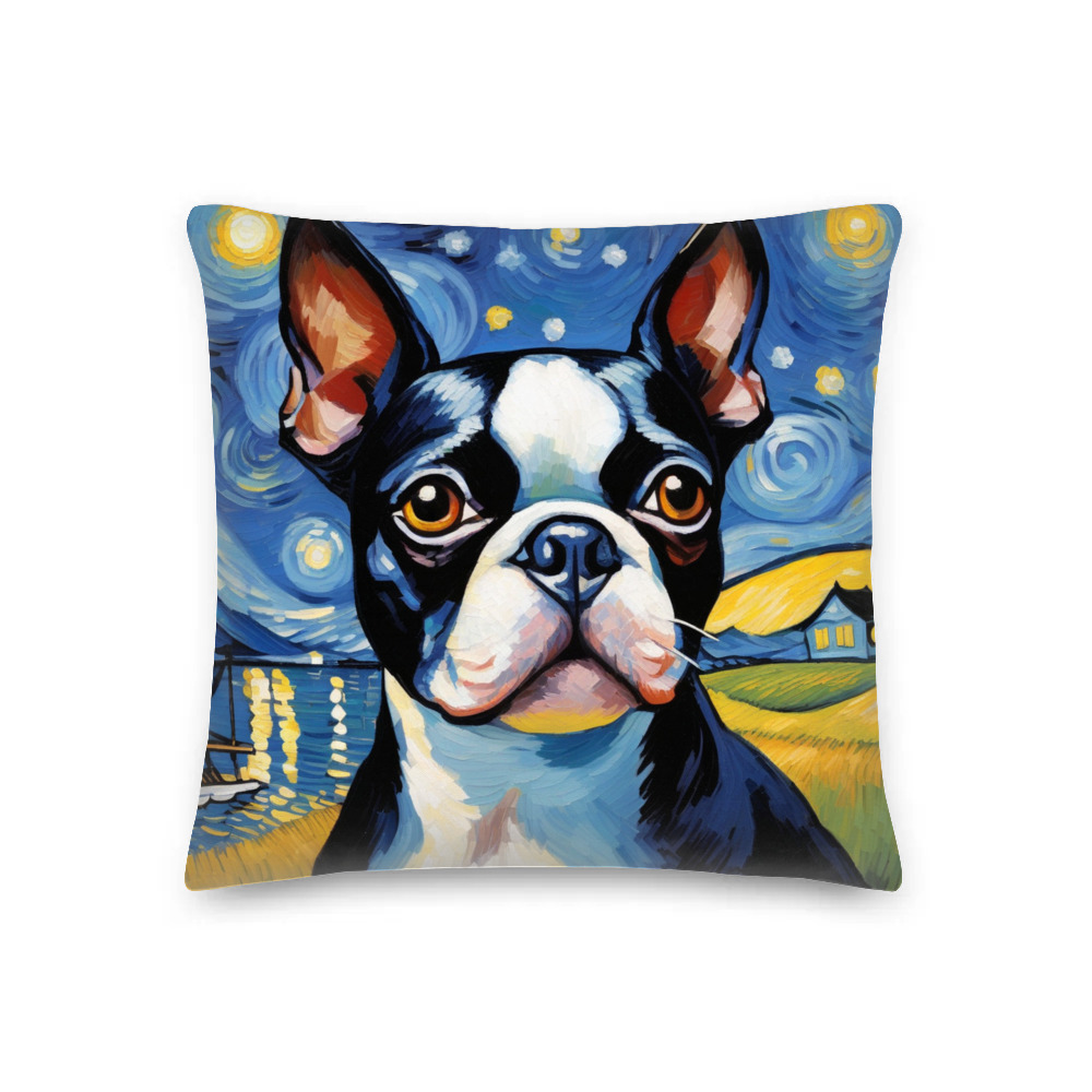 PugMug Custom Boston Terrier Premium Pillow