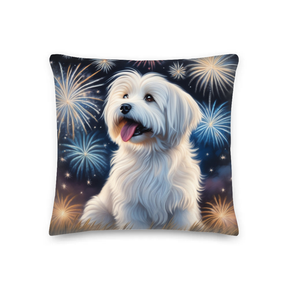 PugMug Custom White Havanese Dog Premium Pillow
