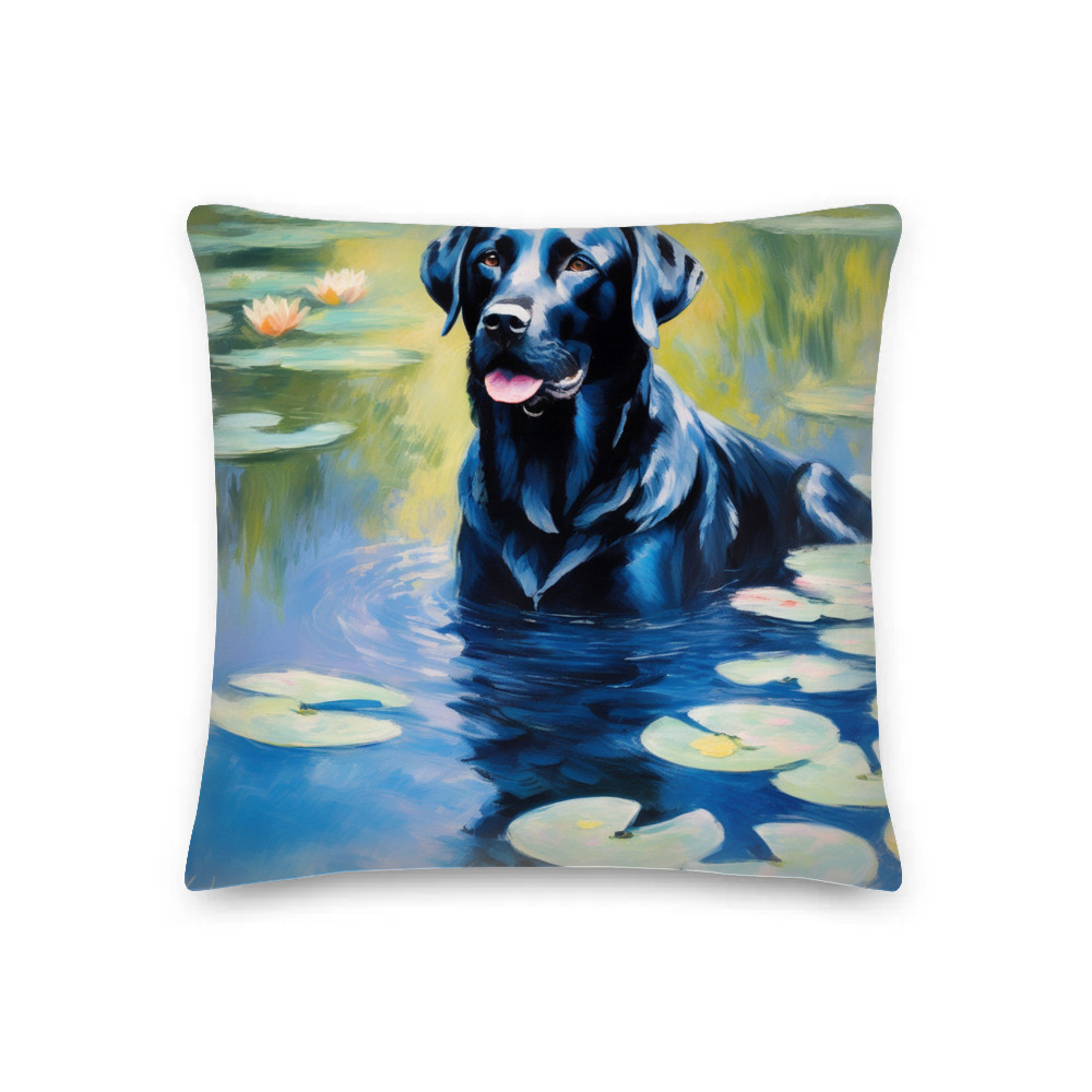 PugMug Custom Black Labrador Retriever Premium Pillow