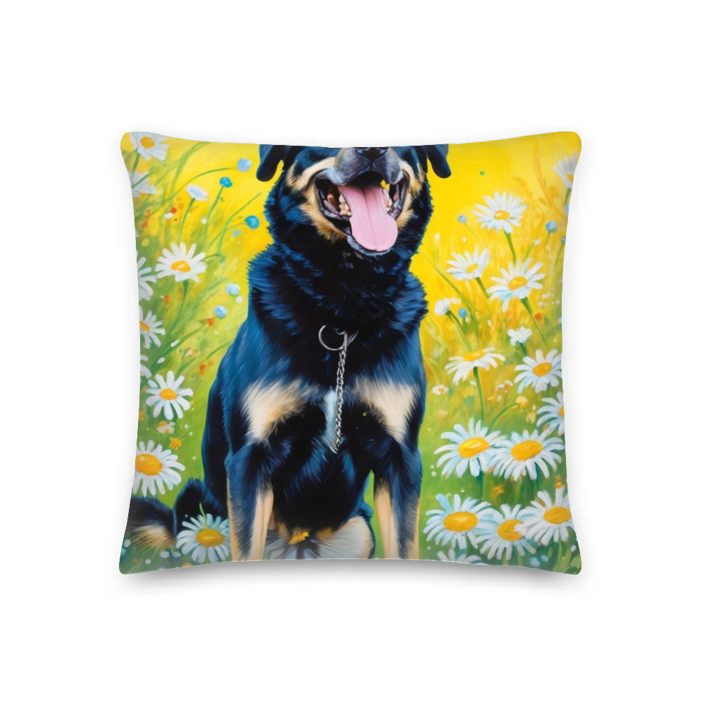 PugMug Custom Blue Premium Pillow