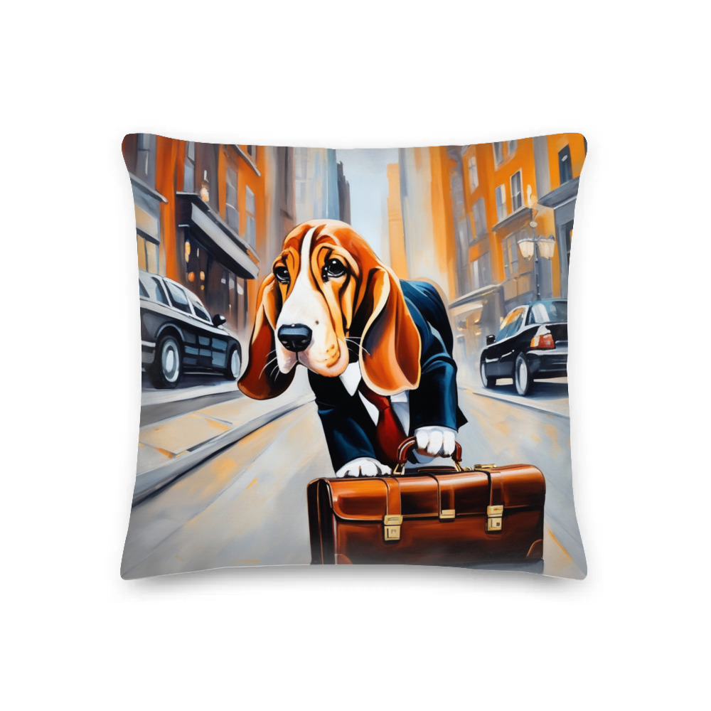 PugMug Custom Basset Hound Premium Pillow