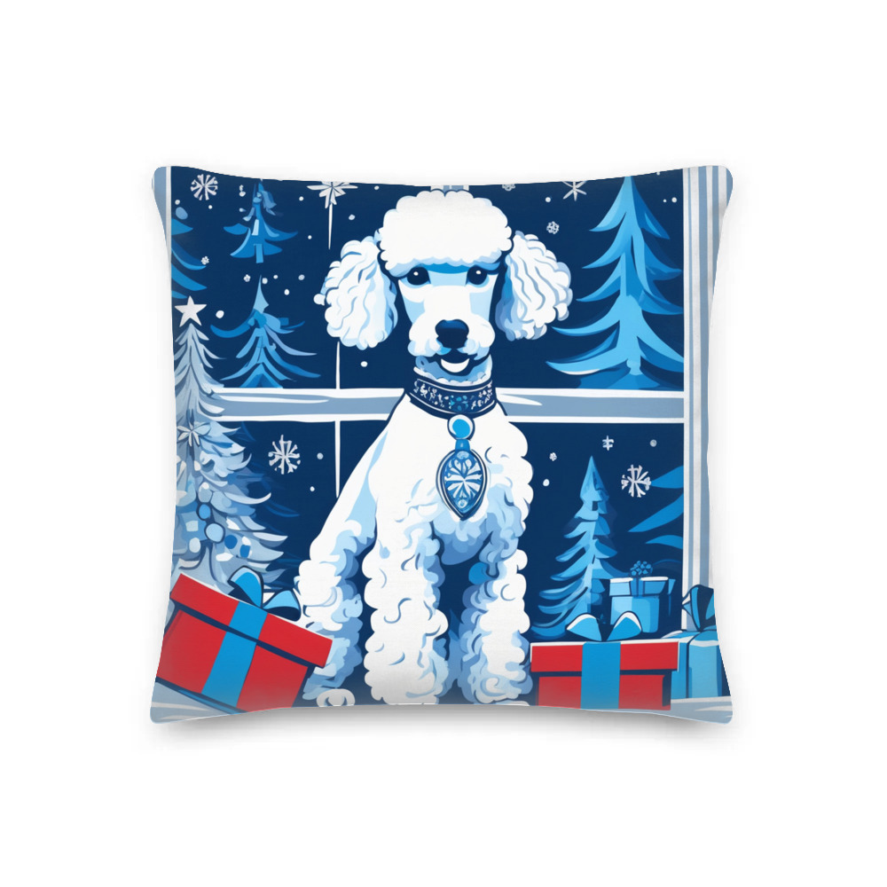 PugMug Custom White Poodle Premium Pillow