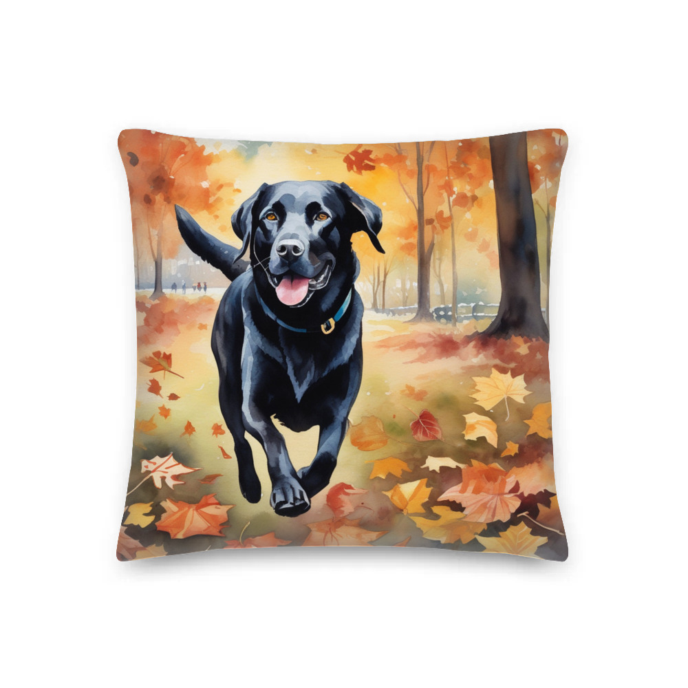 PugMug Custom Black Labrador Retriever Premium Pillow