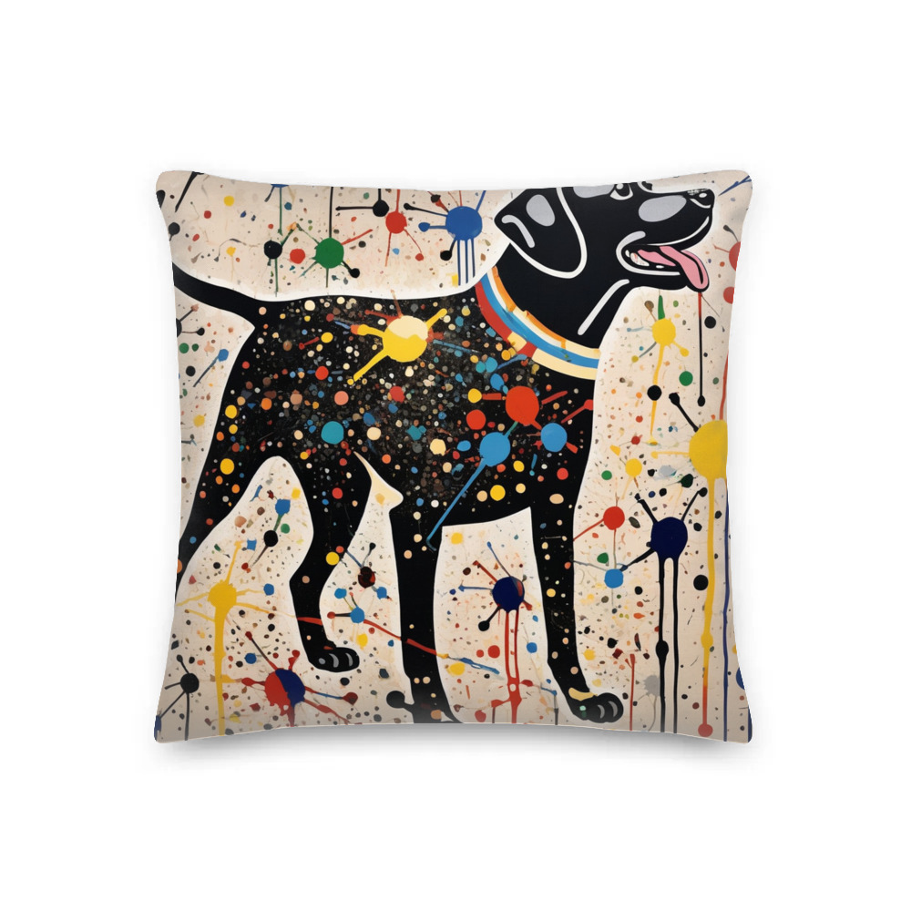 PugMug Custom Black Labrador Retriever Premium Pillow