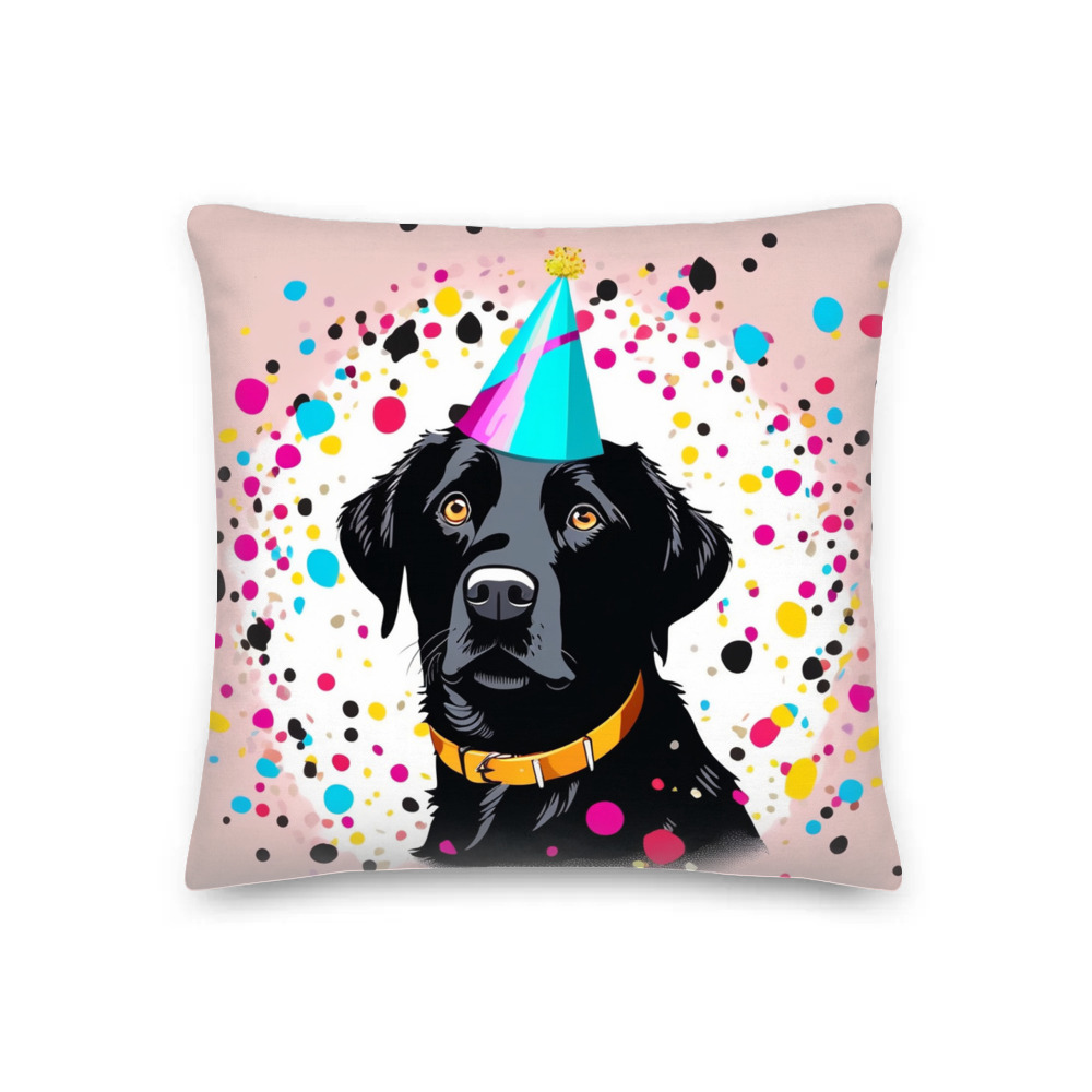 PugMug Custom Black Labrador Retriever Premium Pillow