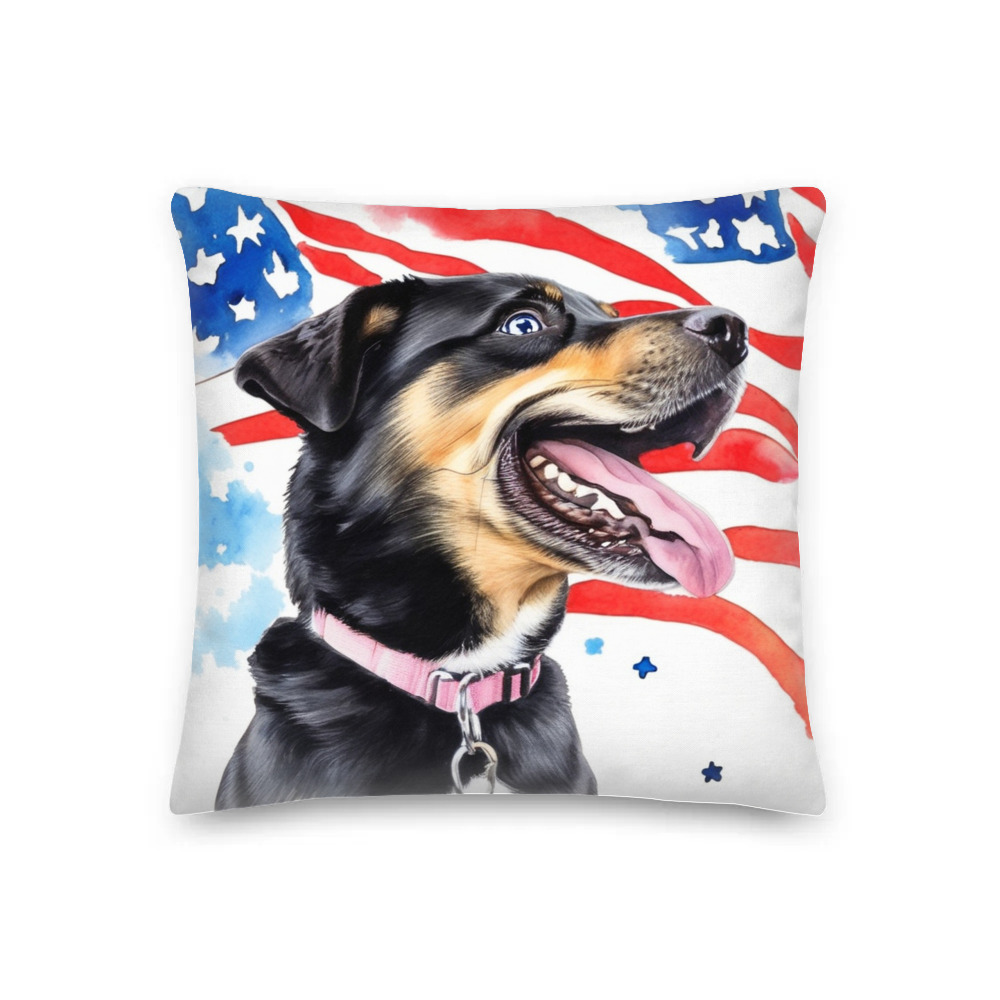 PugMug Custom Blue Premium Pillow