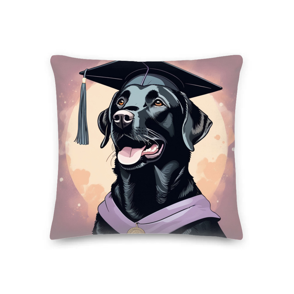 PugMug Custom Black Labrador Retriever Premium Pillow