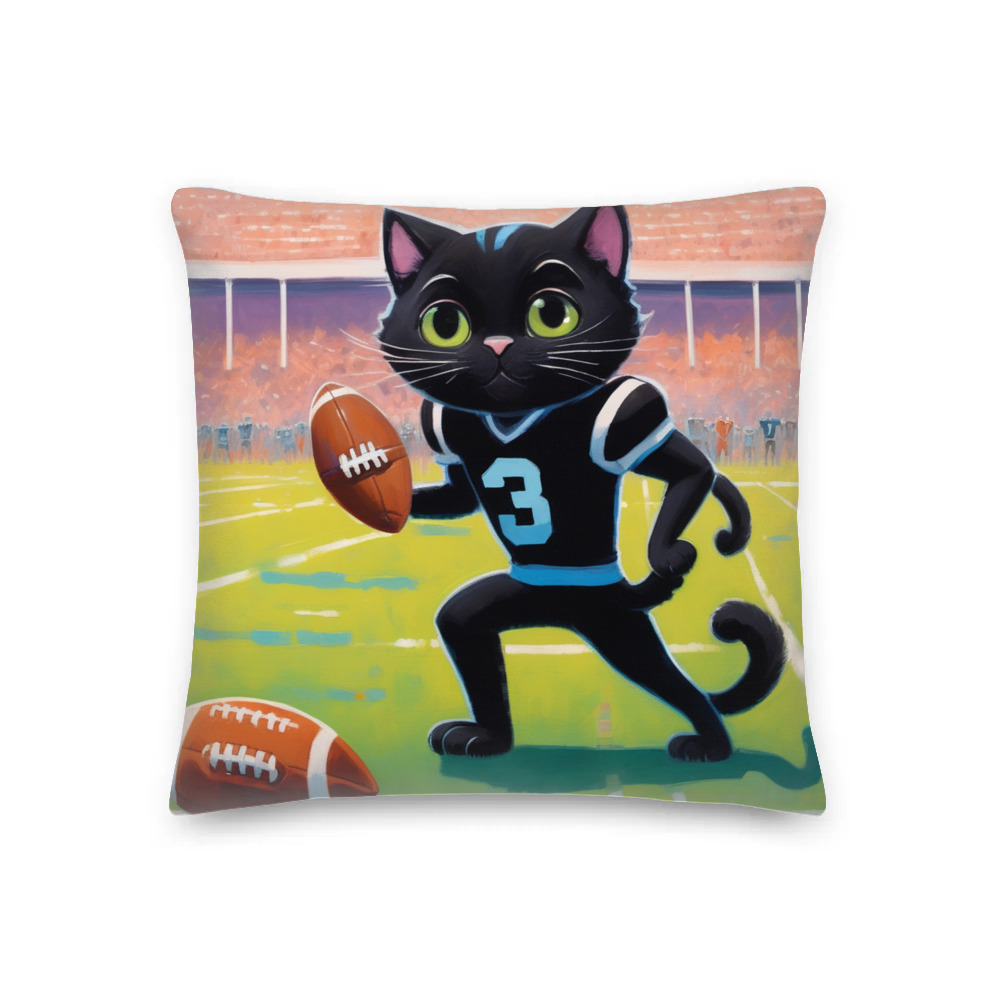 PugMug Custom Black Exotic Cat Premium Pillow
