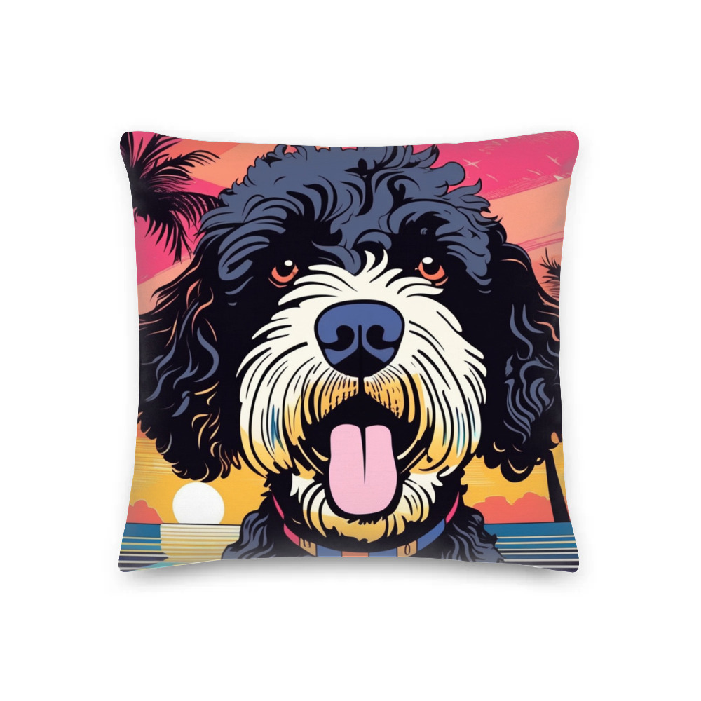 PugMug Custom Portuguese Water Dog Premium Pillow
