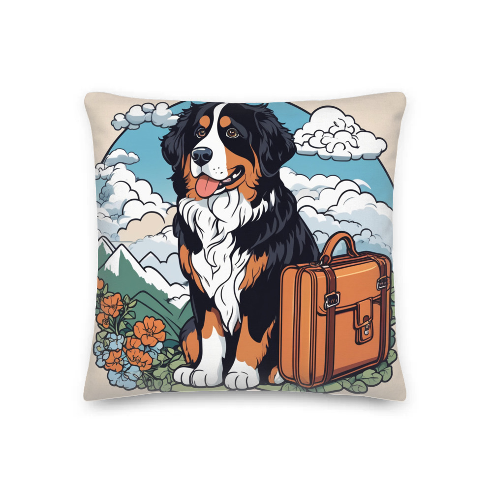 PugMug Custom Bernese Mountain Dog Premium Pillow