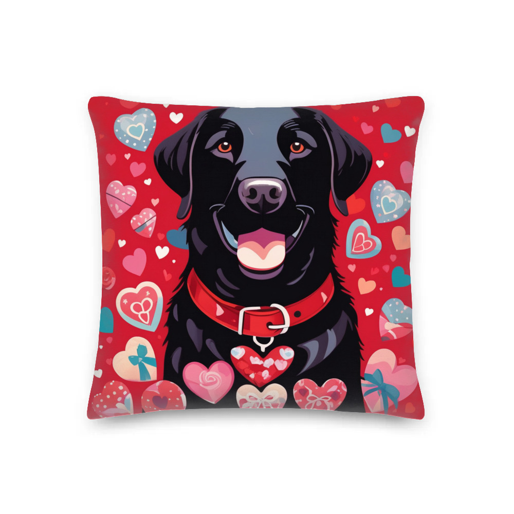PugMug Custom Black Labrador Retriever Premium Pillow