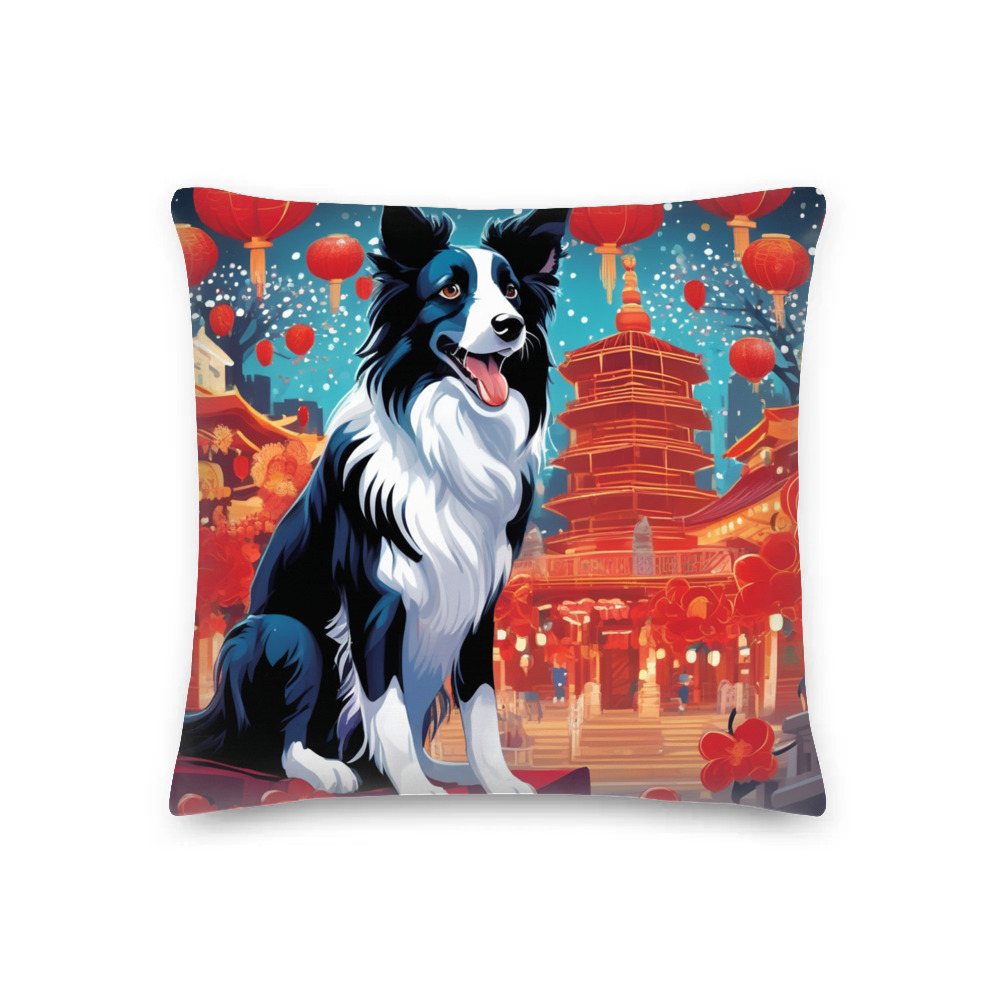 PugMug Custom Border Collie Premium Pillow