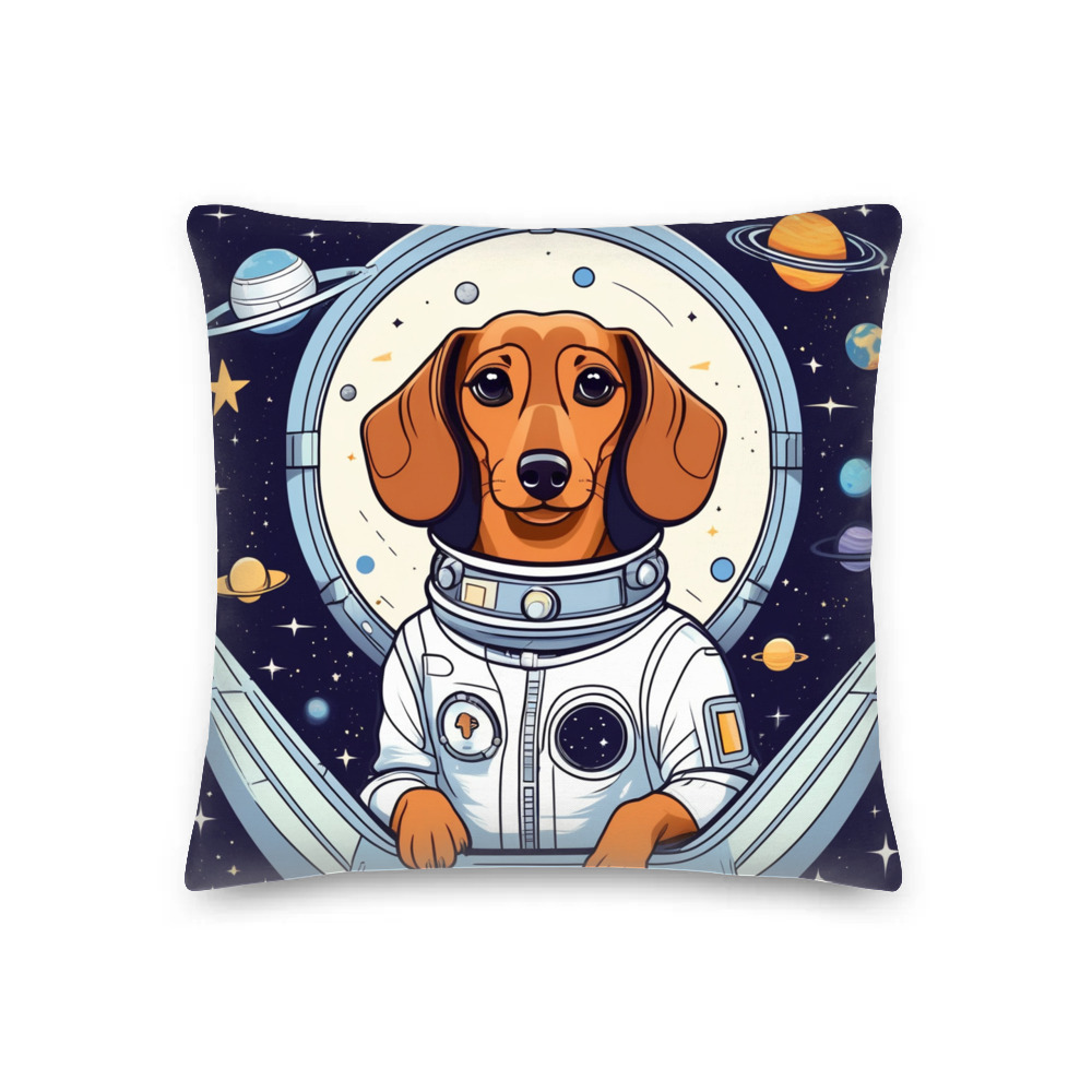 PugMug Custom Tan Dachshund Premium Pillow