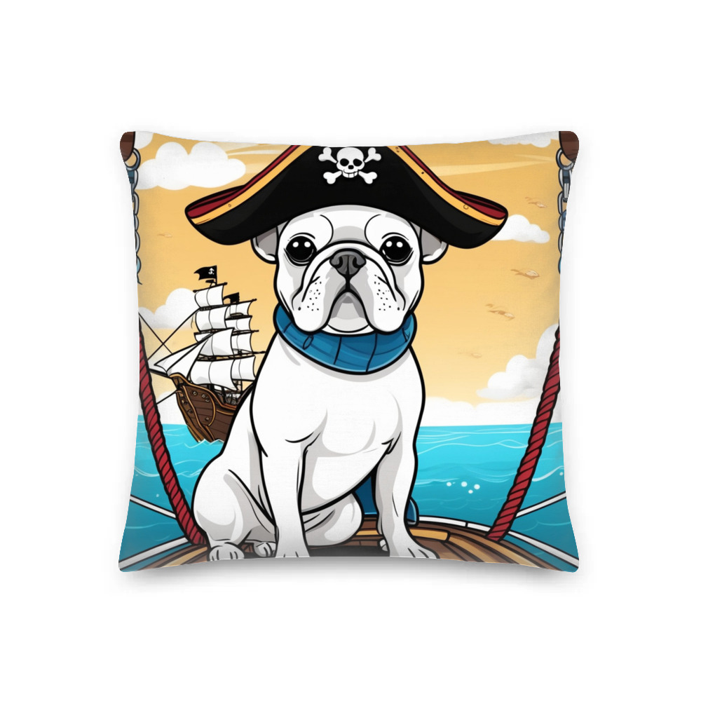 PugMug Custom White French Bulldog Premium Pillow