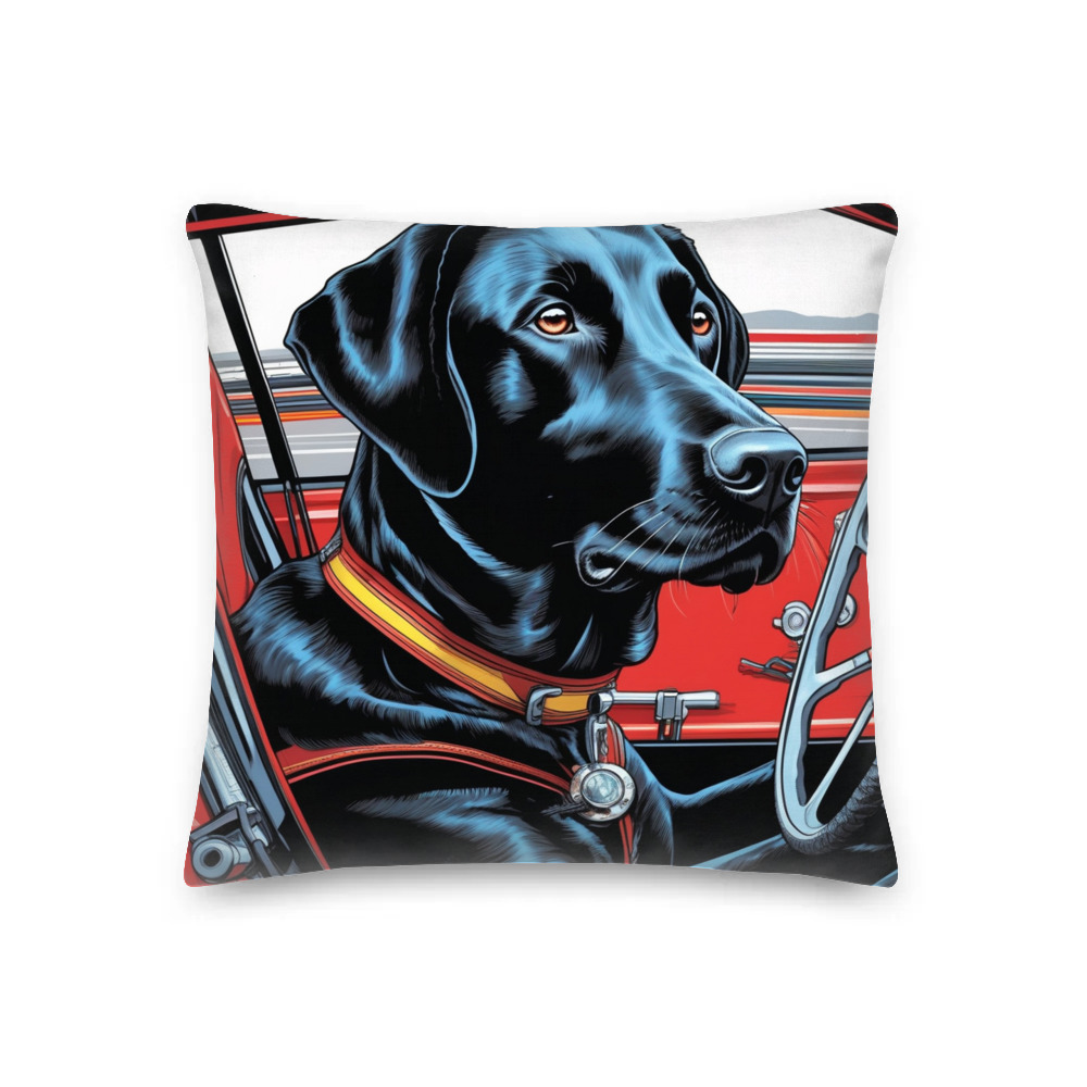 PugMug Custom Black Labrador Retriever Premium Pillow