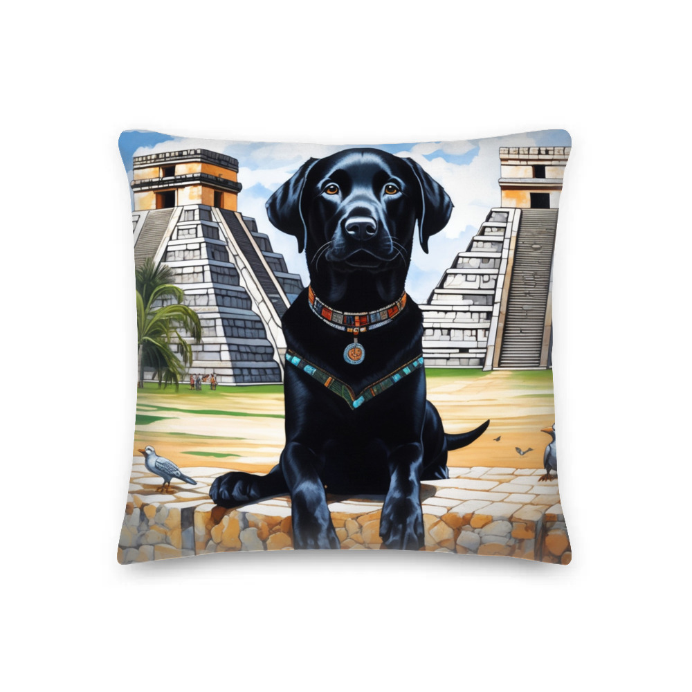 PugMug Custom Black Labrador Retriever Premium Pillow
