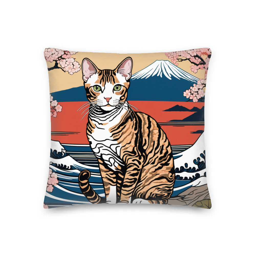 PugMug Custom Tabby Devon Rex Cat Premium Pillow