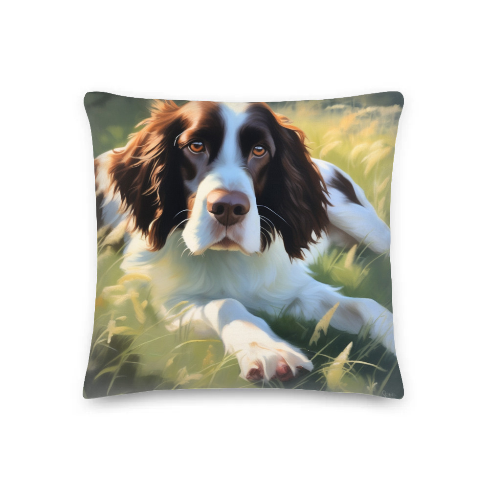 PugMug Custom English Springer Spaniel Premium Pillow