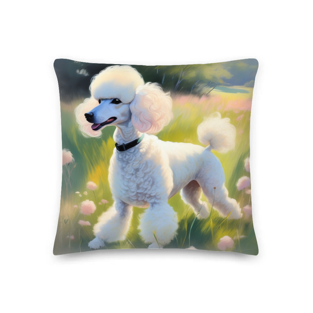 PugMug Custom White Poodle Premium Pillow
