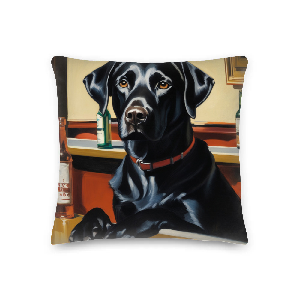 PugMug Custom Black Labrador Retriever Premium Pillow