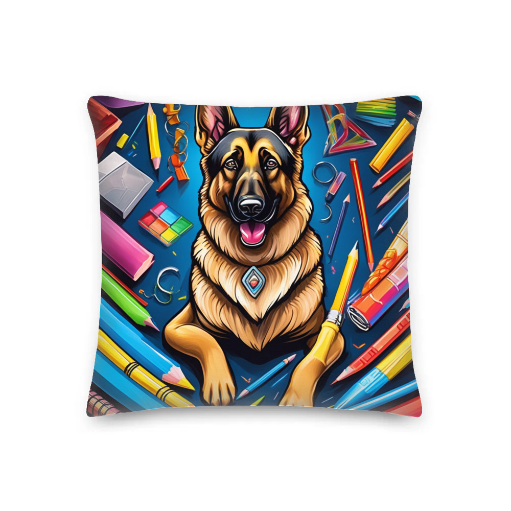 PugMug Custom German Shepherd Dog Premium Pillow