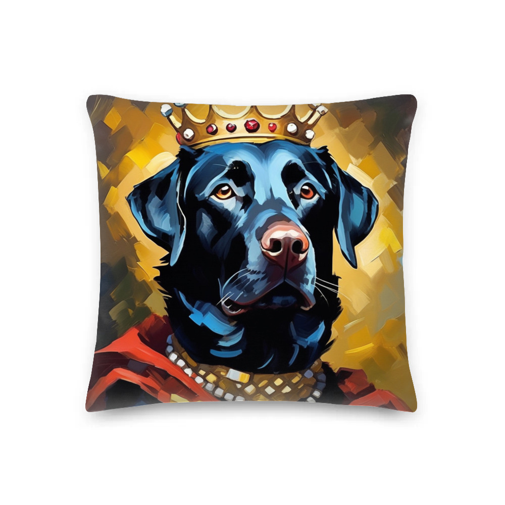 PugMug Custom Black Labrador Retriever Premium Pillow