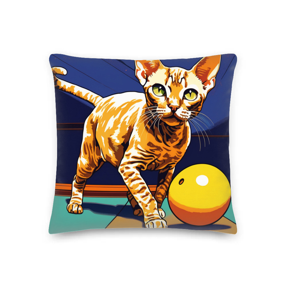 PugMug Custom Tabby Devon Rex Cat Premium Pillow