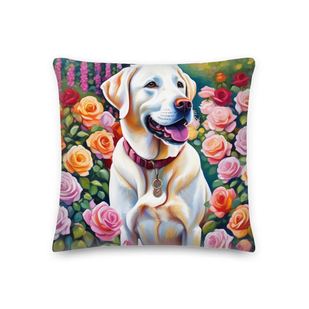 PugMug Custom White Labrador Retriever Premium Pillow