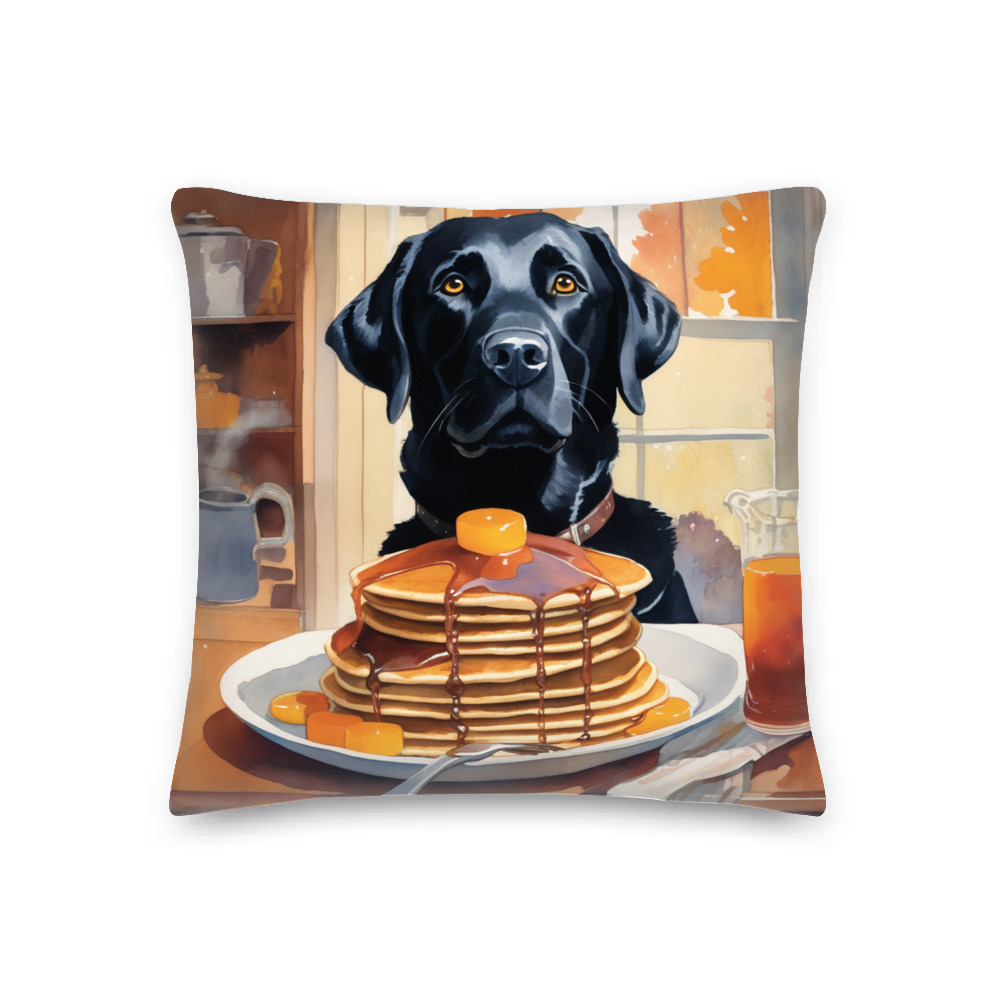 PugMug Custom Black Labrador Retriever Premium Pillow